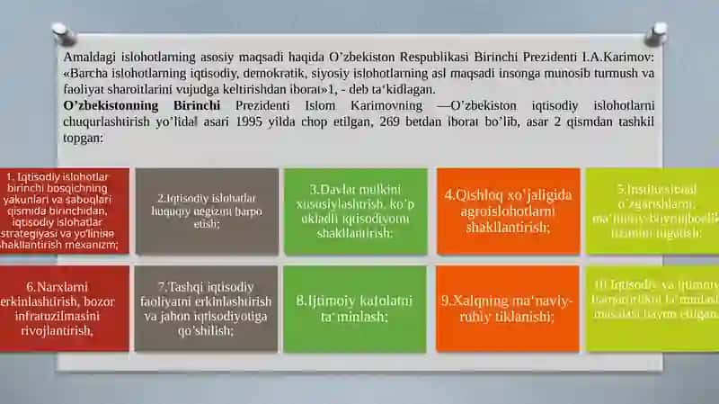 O’ZBEKISTONDA IQTISODIY ISLOHOTLAR 4