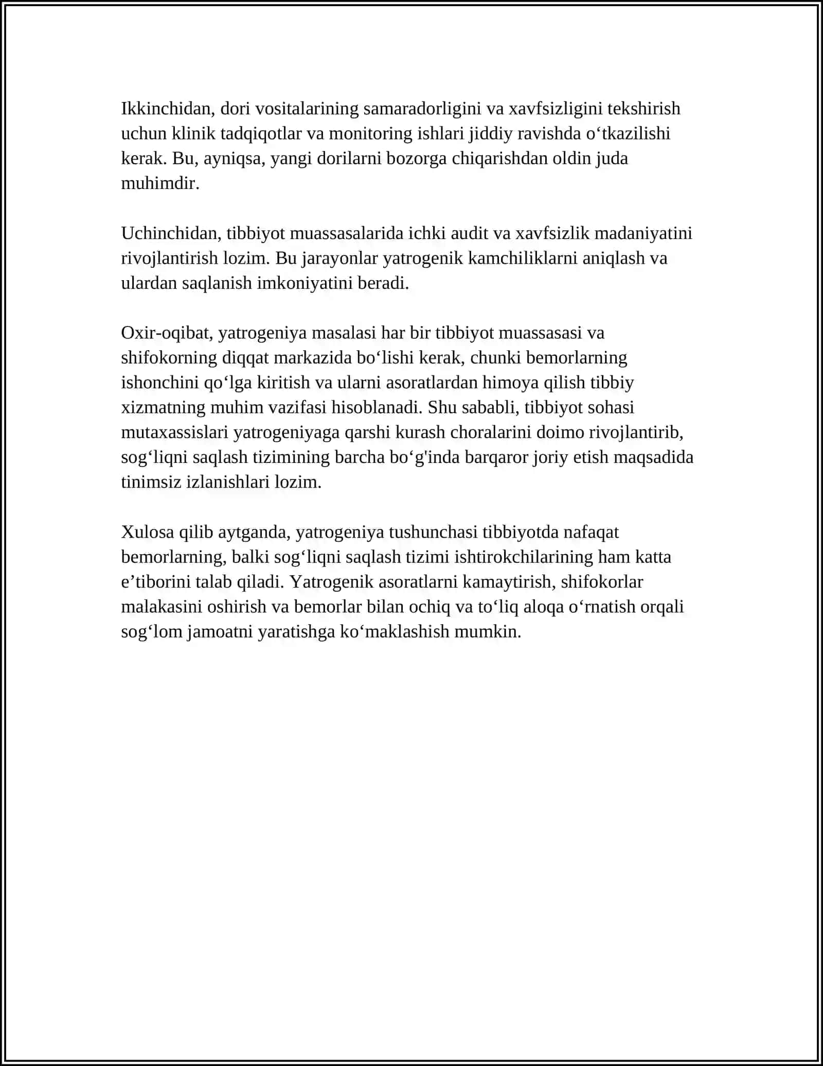 Yatrogeniya tushunchasi va uning ahamiyati 4