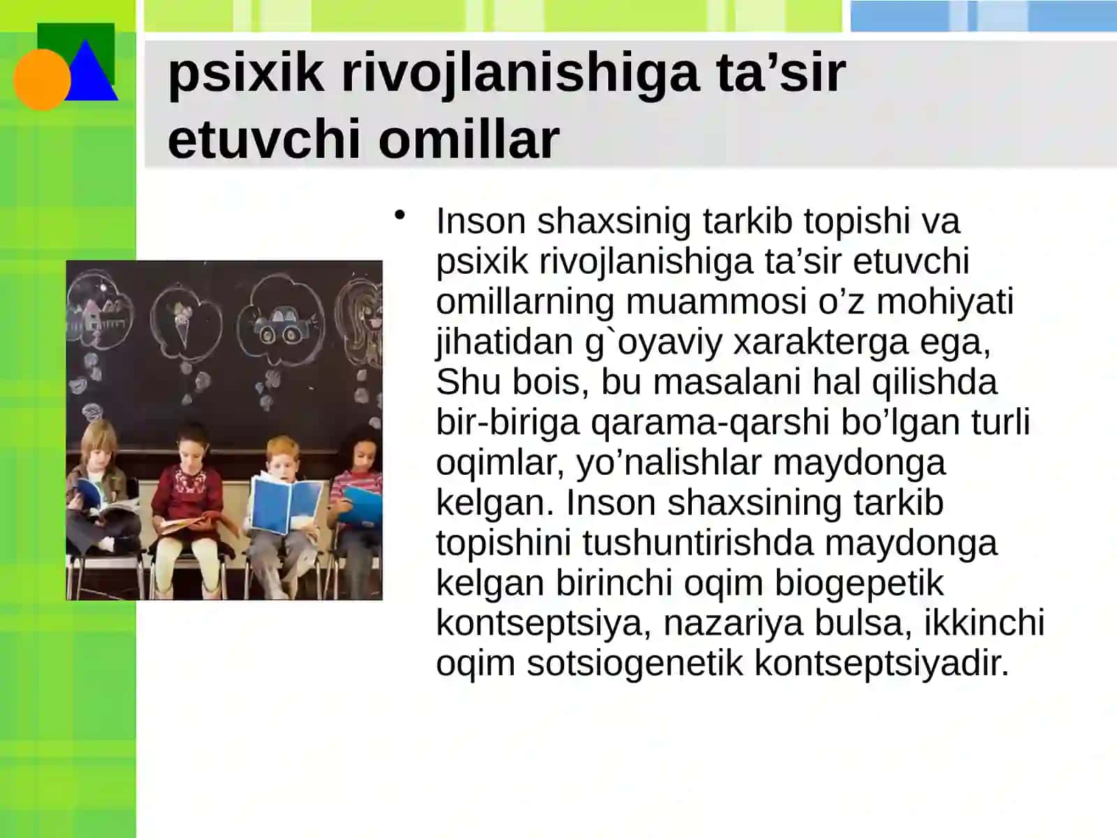Rivojlanish psixologiyasining asosiy tushunchalari 4
