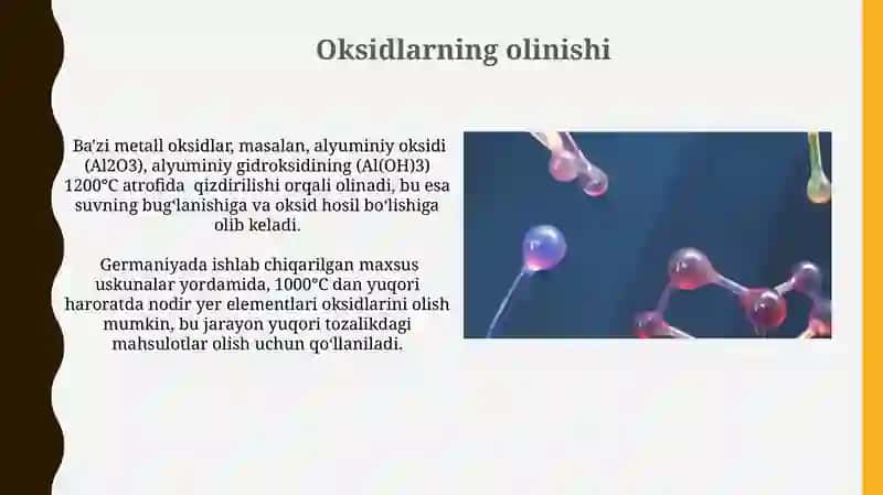 Oksidlar va ularning fizik- kimyoviy xossalari 4