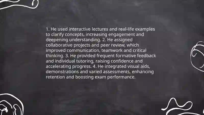 My favorite teacher and their influence 4