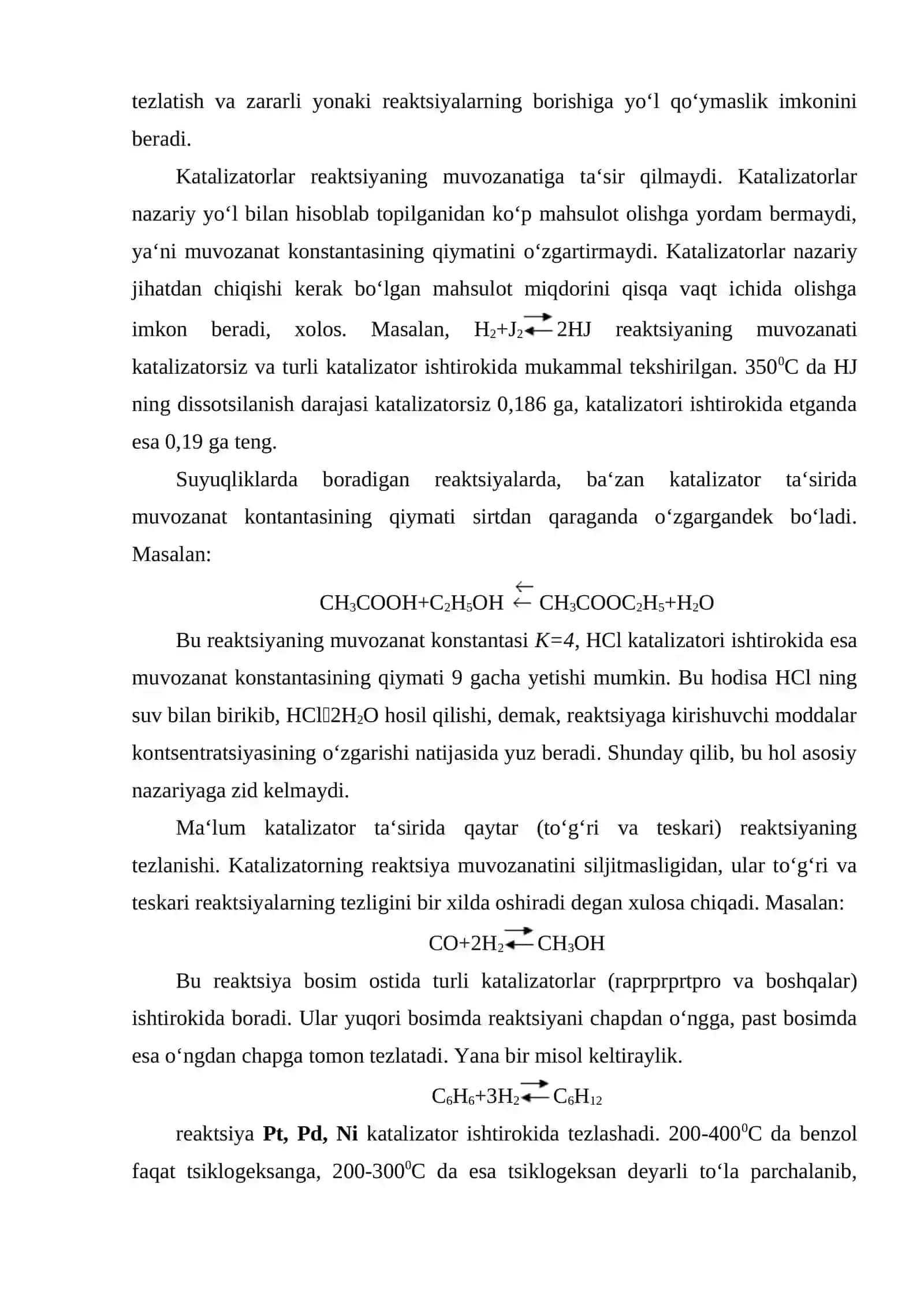 Katalizatorlarning fizik kimyoviy hodisalari 4