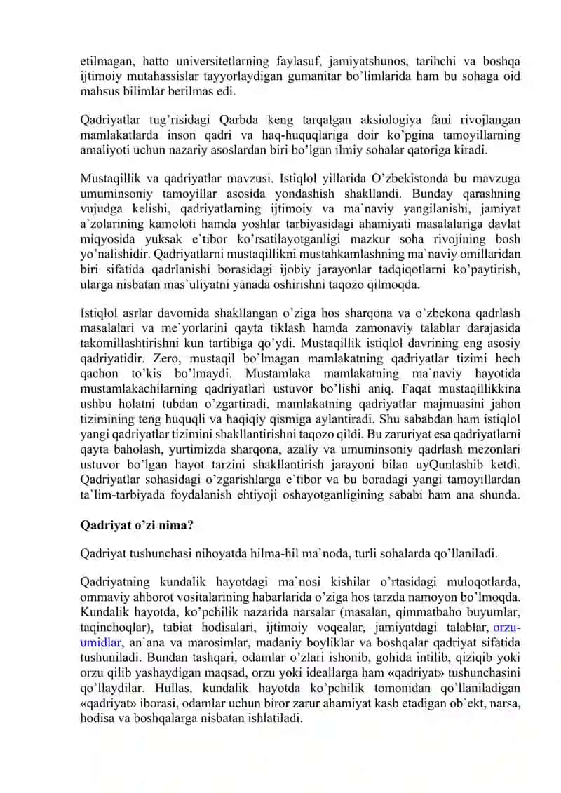 Qadriyatlar 4