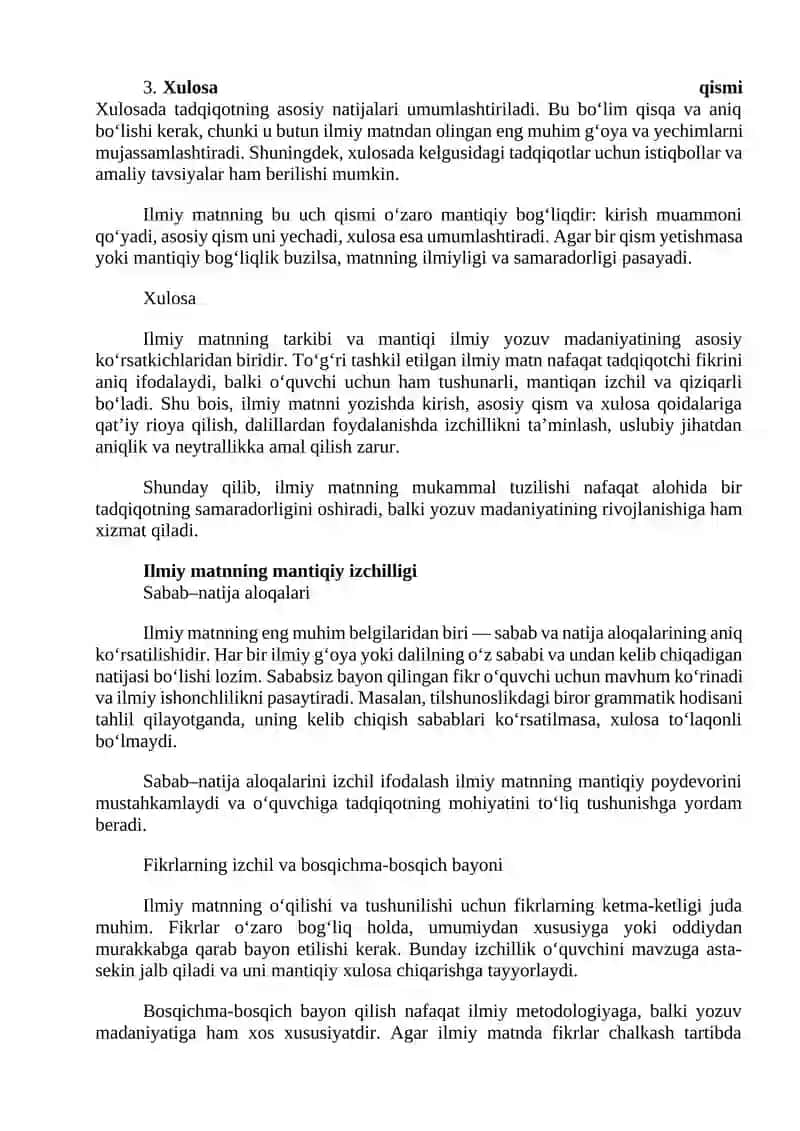 Ilmiy Matnning Tarkibi va Mantiqi 4