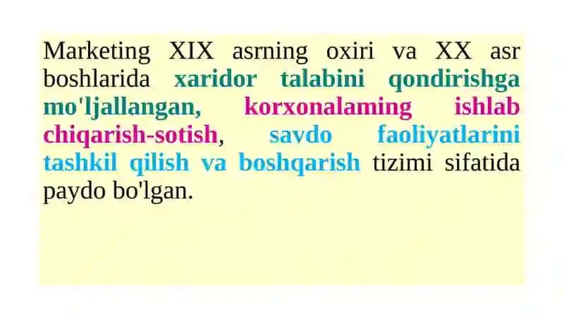 Sanoatkorxonalarida marketing 4