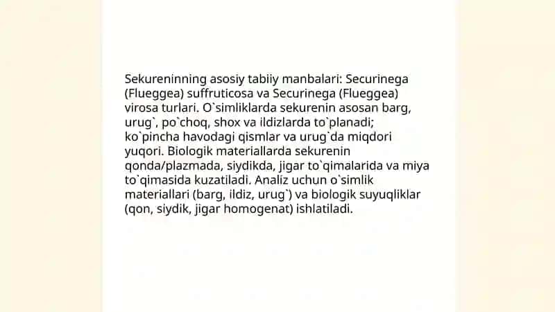 Sekurenin alkaloidi 4