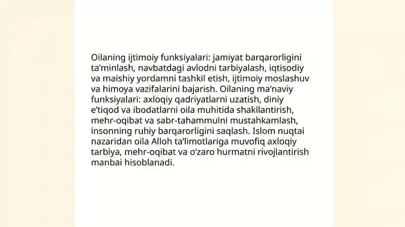 Oila haqida tushuncha va uning mohiyati 4