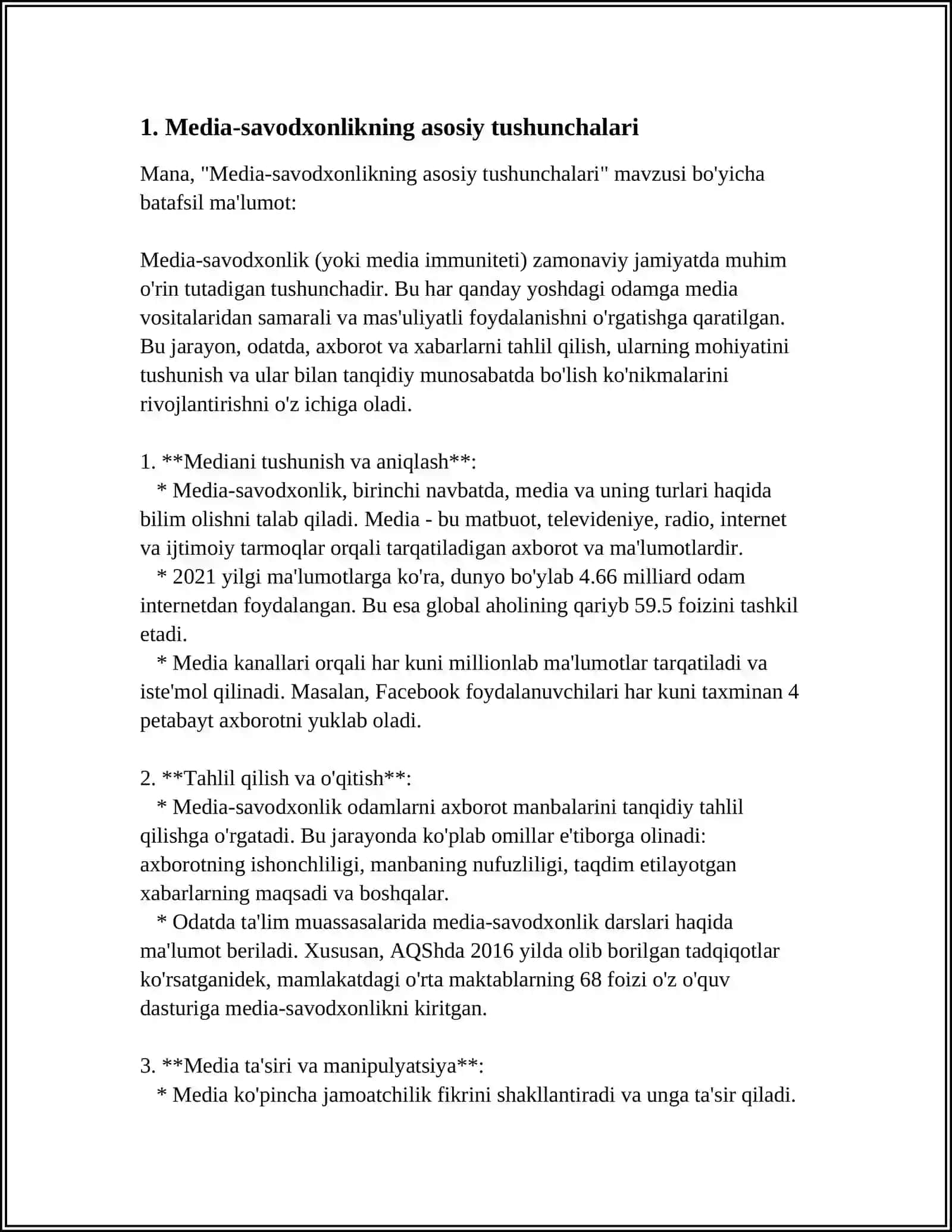 DUNYO MALAKTALARIDA MEDIA VA AXBOROT SAVODXONLIGI TARAQQIYOTI 4