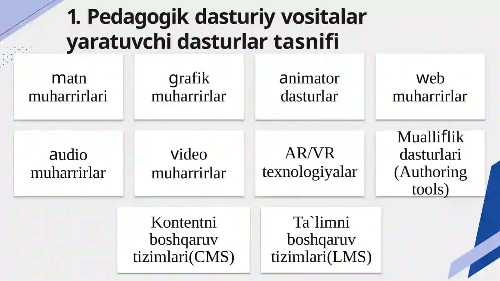 1-ma’ruza.Pedagogik dasturiy vositalarni loyihalashtirish 4
