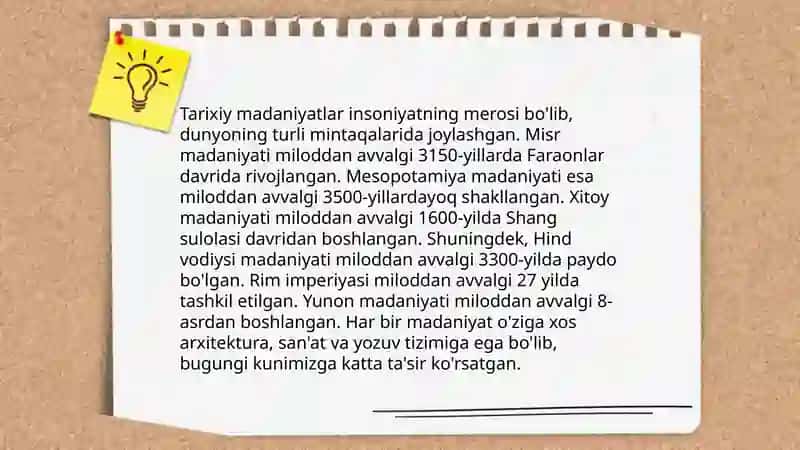 Madaniyat tushunchasi 4