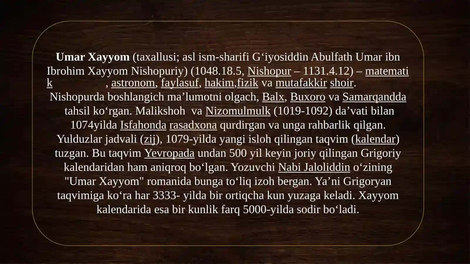Umar Hayyomning matematikaga oid asarlari va uning ahamaiyati 4
