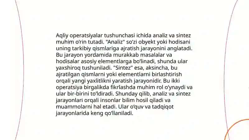 Aqliy va ichki harakatlar 4