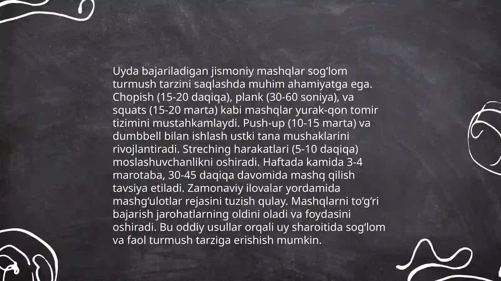 Jismoniy mashqlar 4