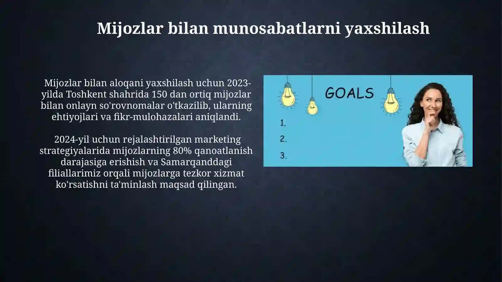 Kompaniyaning Asosiy Maqsadlari 4