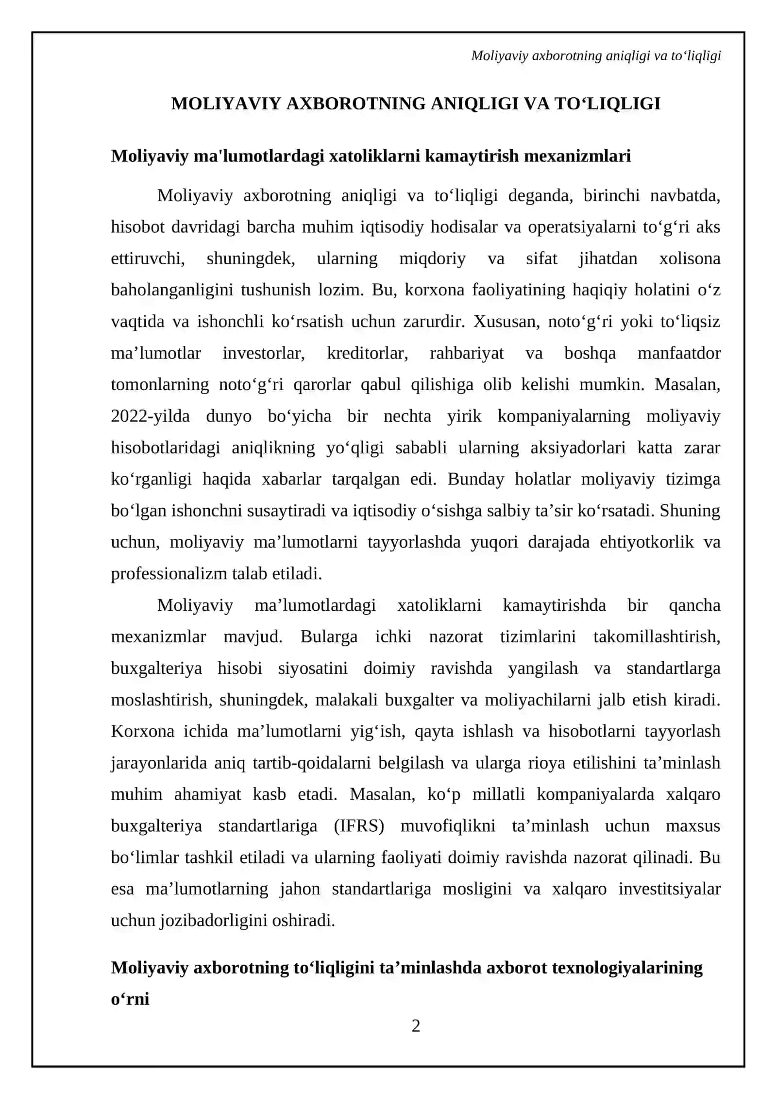 Moliyaviy axborotning tushunarlilik xususiyati 4