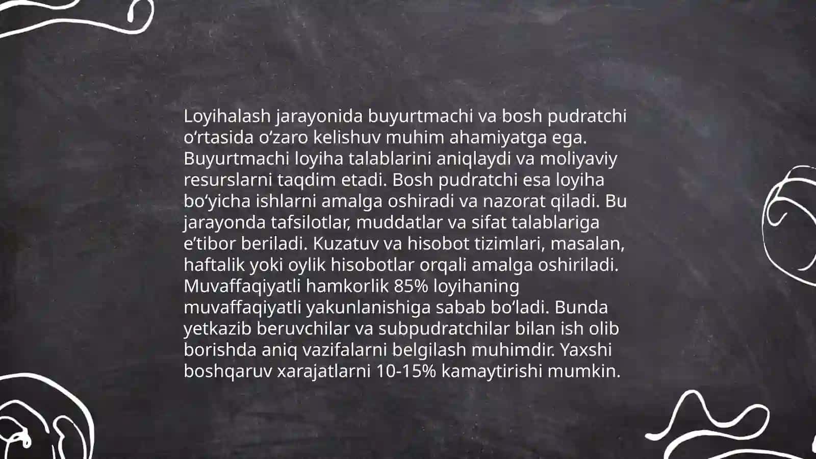 Buyurtmachi va bosh pudratchilarning ozaro munosabati 4