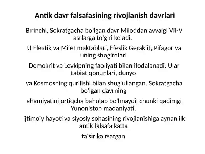 ANTIKDAVR FALSAFASI 4