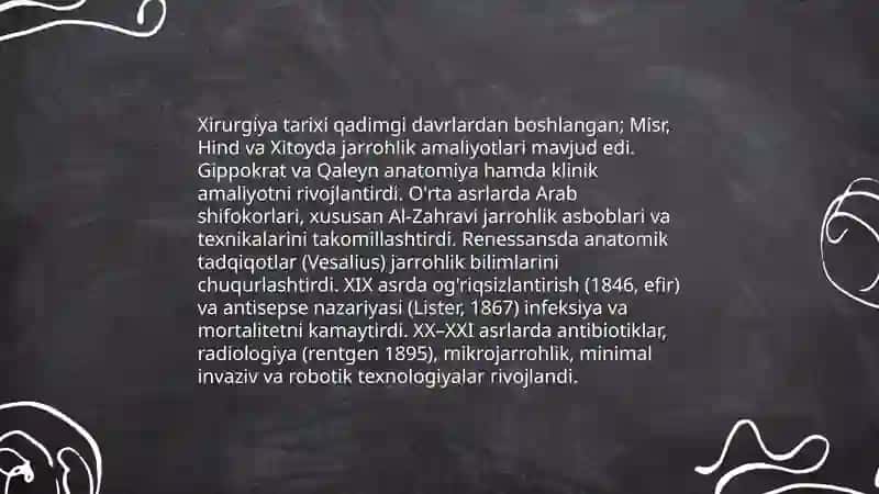 Xirurgiya fani haqida tushuncha 4