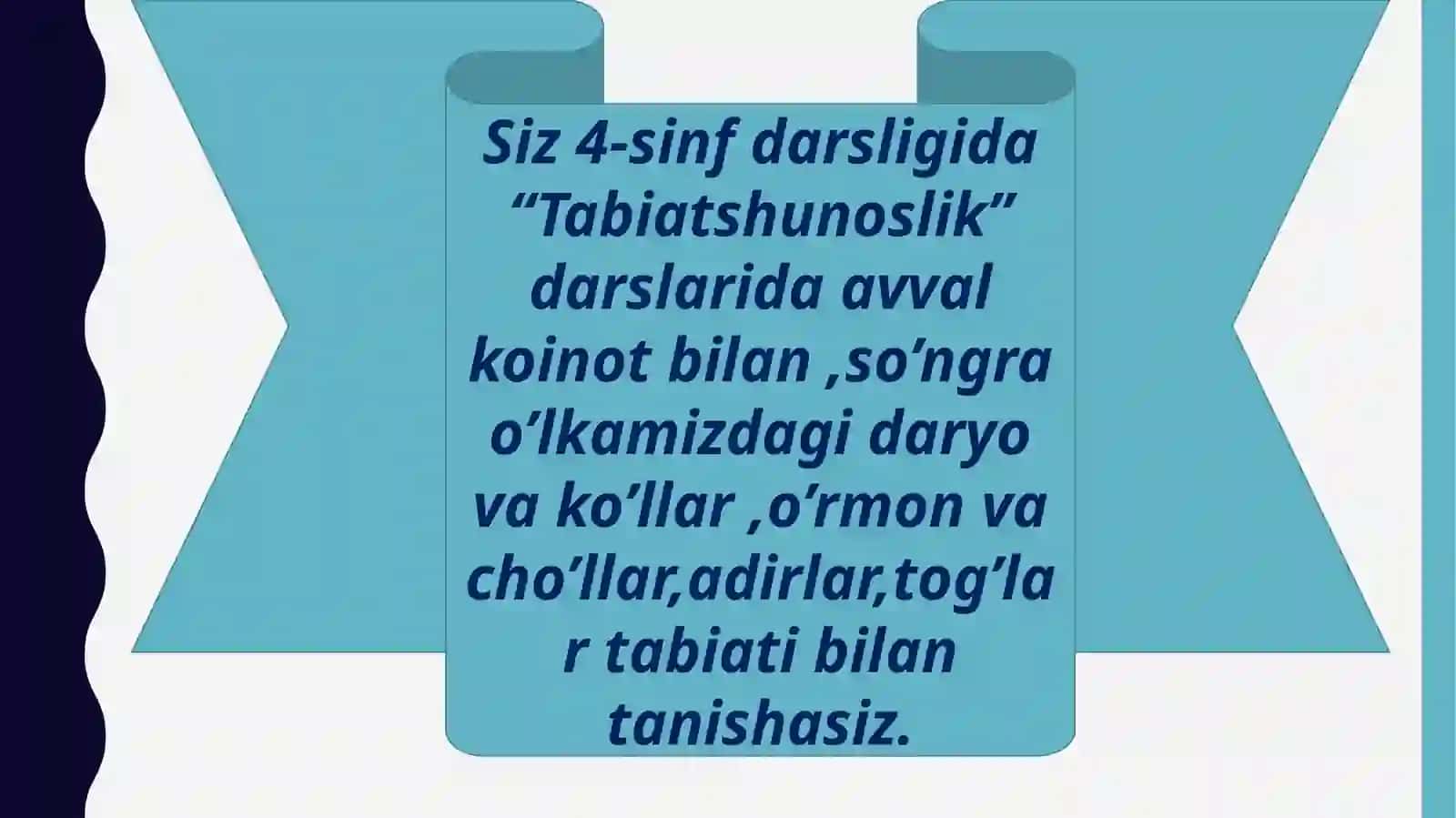 4- sinf tabiatshunoslik fanini tahlil qilish 4