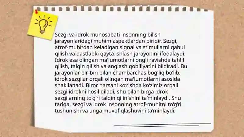 Sezgi xususiy bilish jarayoni asosi sifatida 4