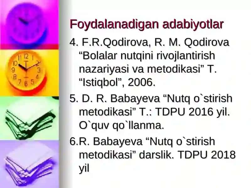 Bolalar nutqini rivojlantirish metodikasi 4