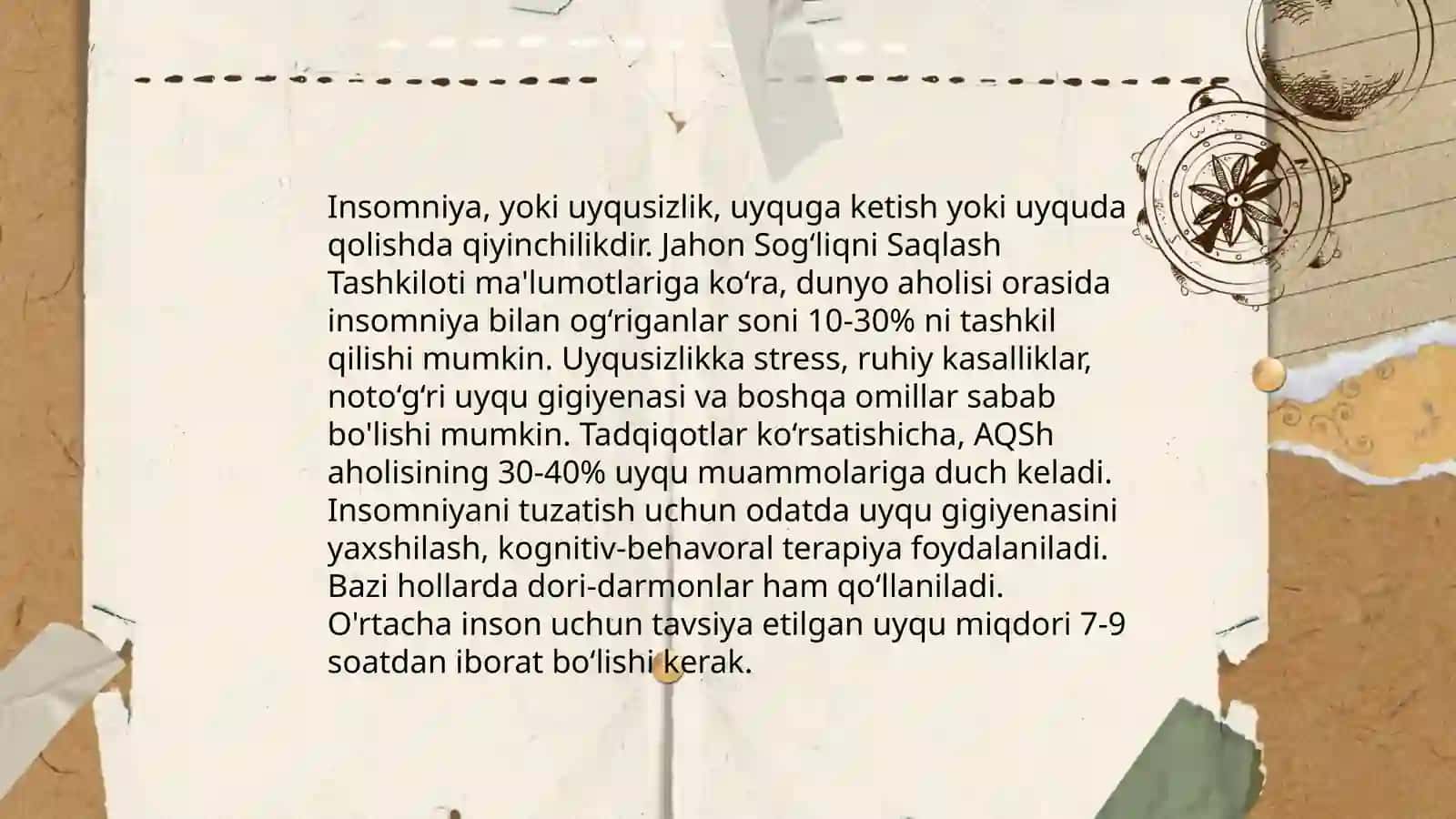 Uyqu buzilishlari 4