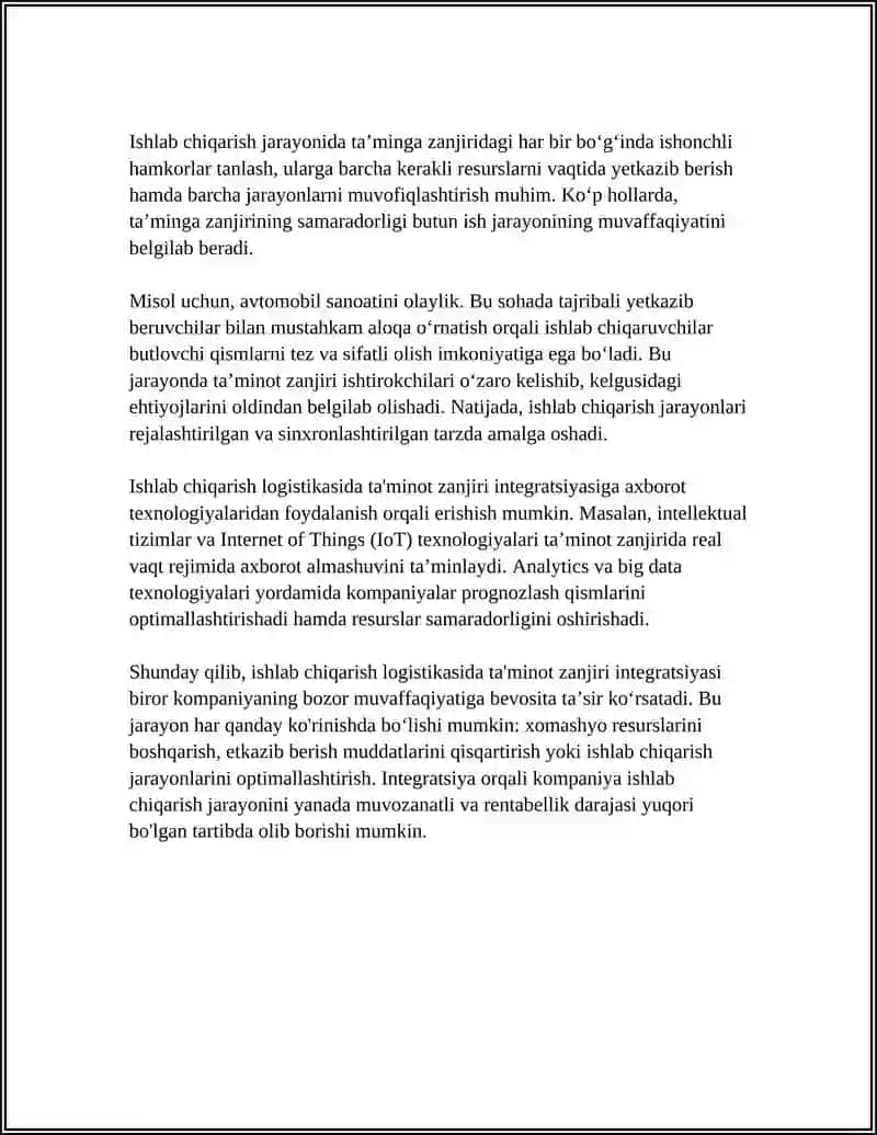 ISHLAB CHIQARISH LOGISTIKASI 4