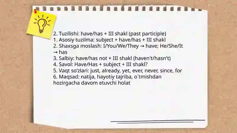 Present Perfect 4