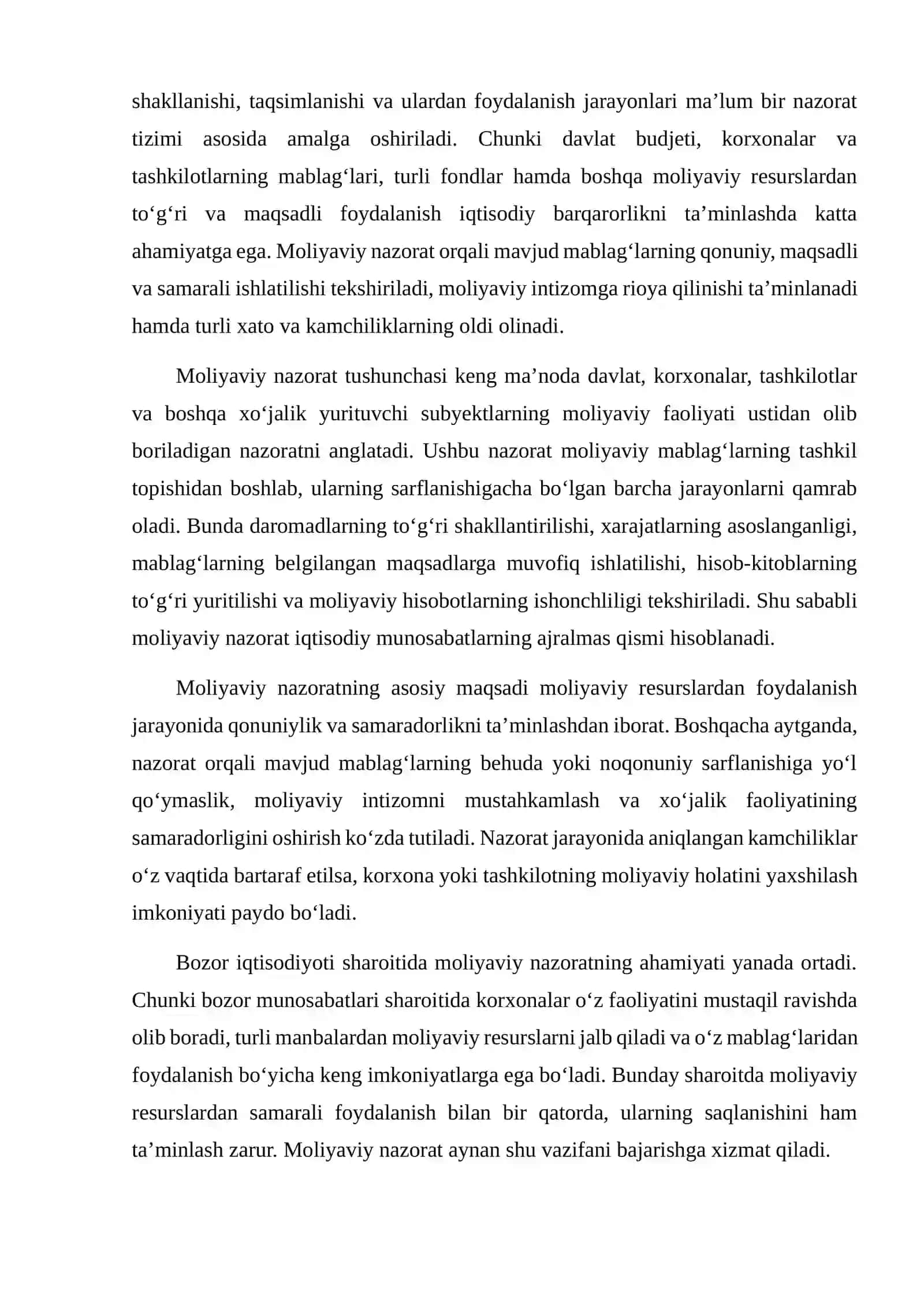 O‘ZBEKISTON RESPUBLIKASI MOLIYAVIY NAZORAT TIZIMIDA AUDITNING ROLI 4