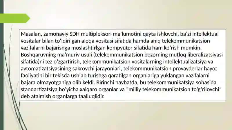 E-TOM prinsiplari va ularni telekomunikatsiya tarmoqlari boshqaruvi va xizmatlarida qo’llash 4