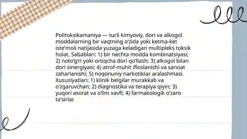 Toksikamaniya va politoksikamaniya 4