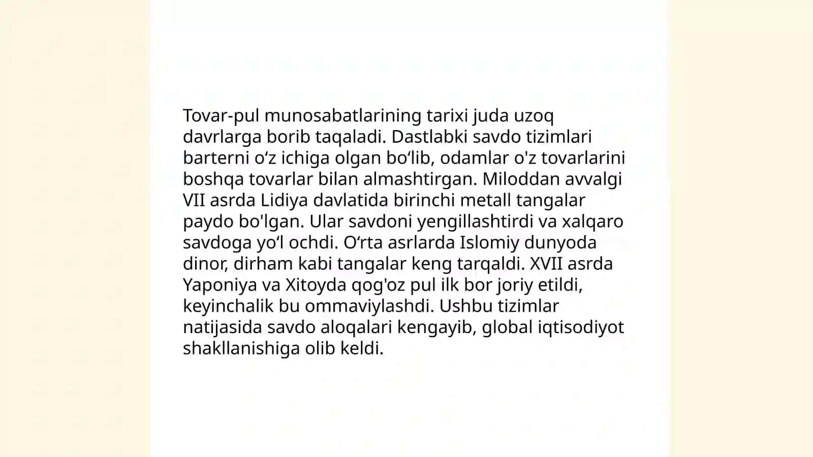 Tovar-pul munosabatlari 4