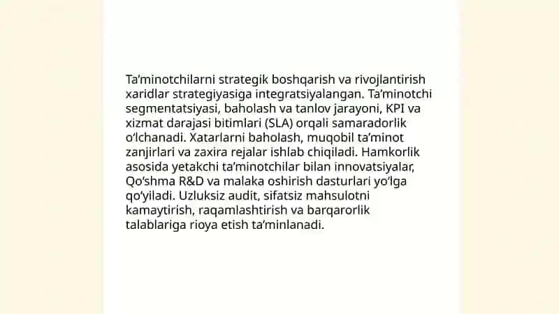 Xaridlarni stratigik boshqarish tizimi 4