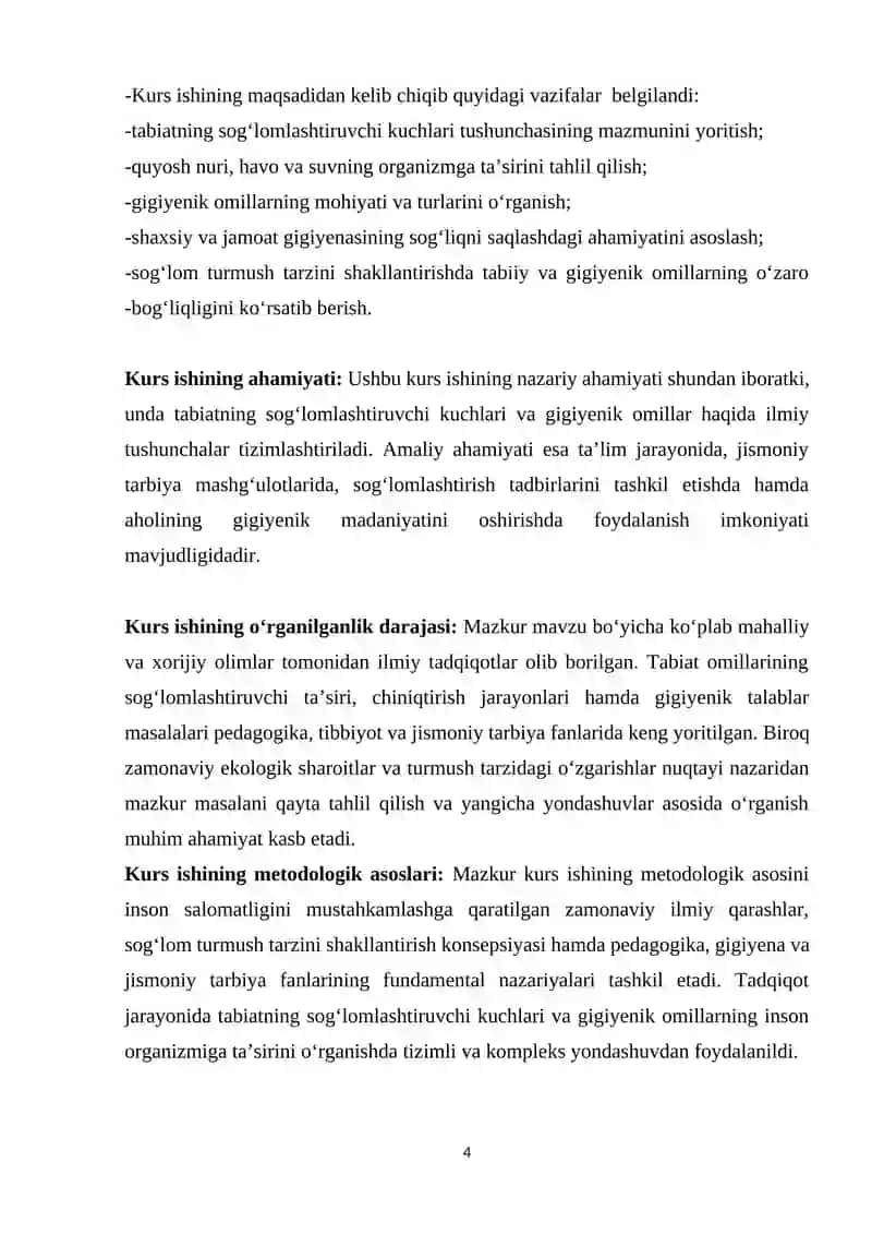 Tabiatning sog‘lomlashtiruvchi kuchlari va gigiyenik omillar 4
