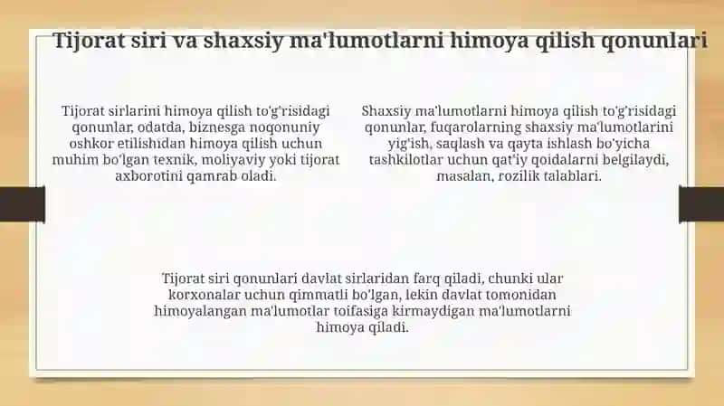 Konfidensial axborotni himoyalashning huquqiy asoslari 4