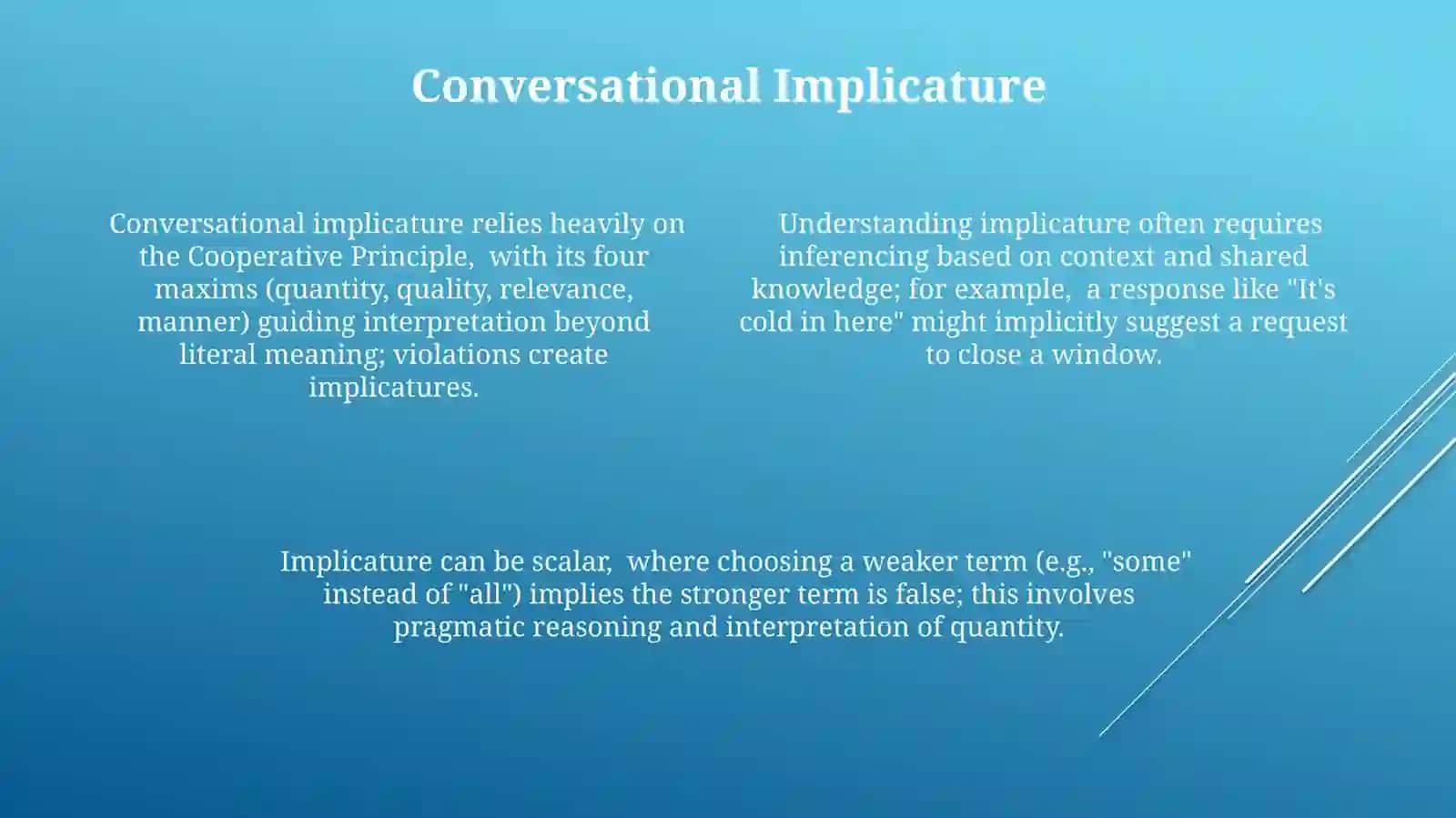 Conversational rules in the English language 4