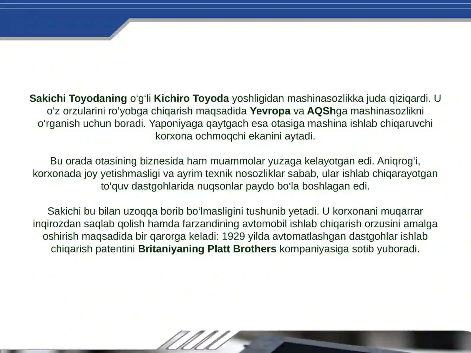 Toyota Avtomobil kompaniyasi tarixi 4