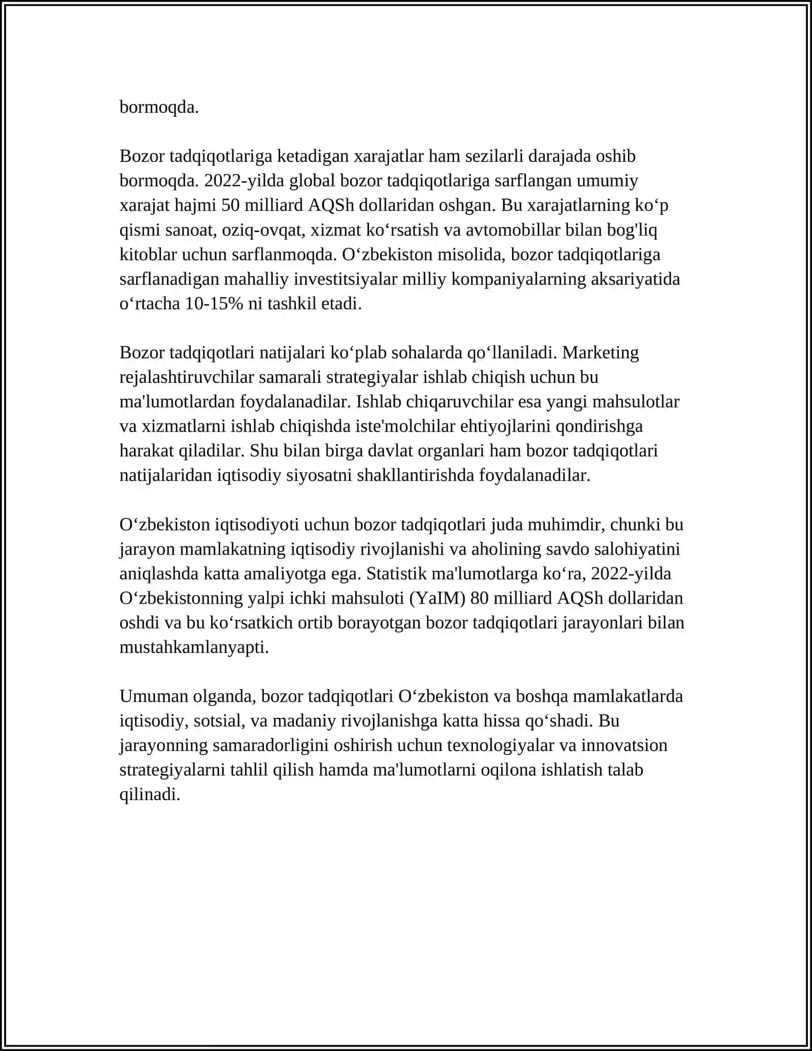 MARKETING TADQIQOTLARI ORQALI AXBOROT TO‘PLASH USULLARI 4
