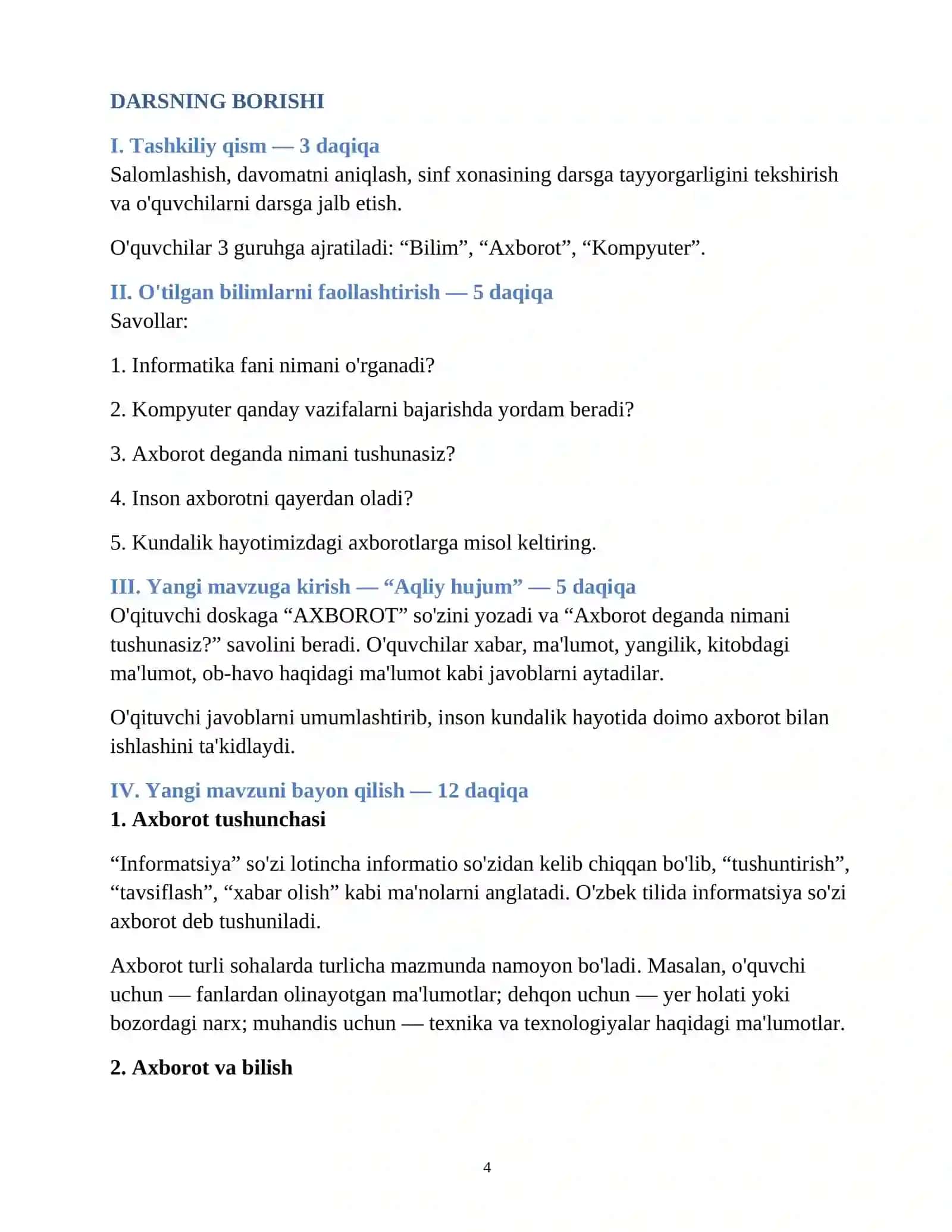 AXBOROT TUSHUNCHASI VA BILISH HAQIDA 4