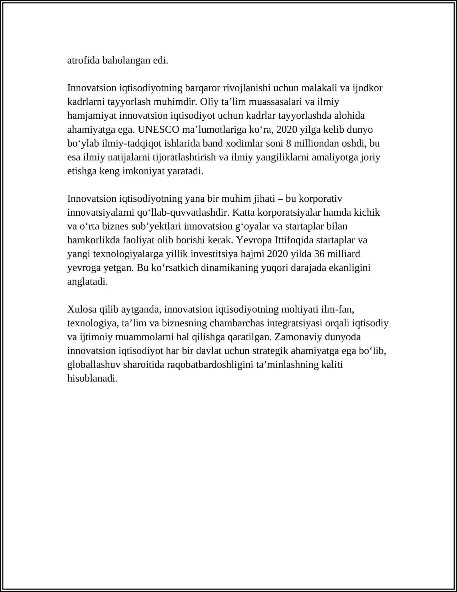 INNOVATSION IQTISODIYOT 4