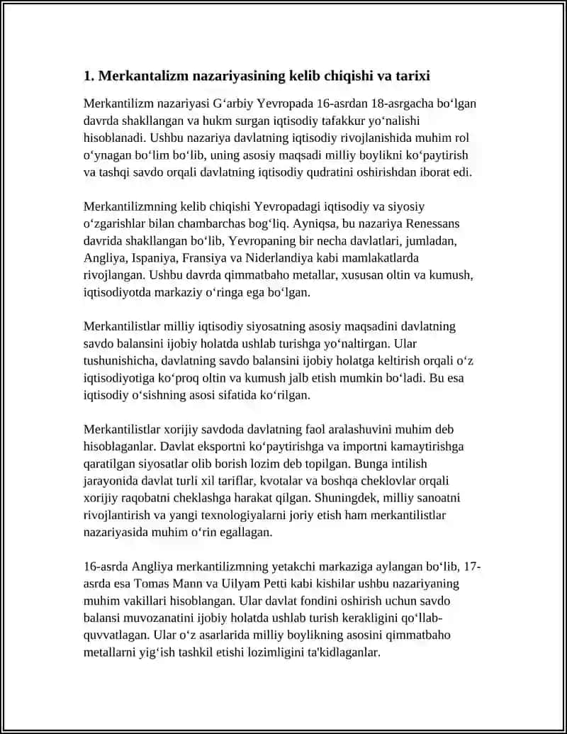MERKANTALIZM IQTISODIY TALIMOTI 4