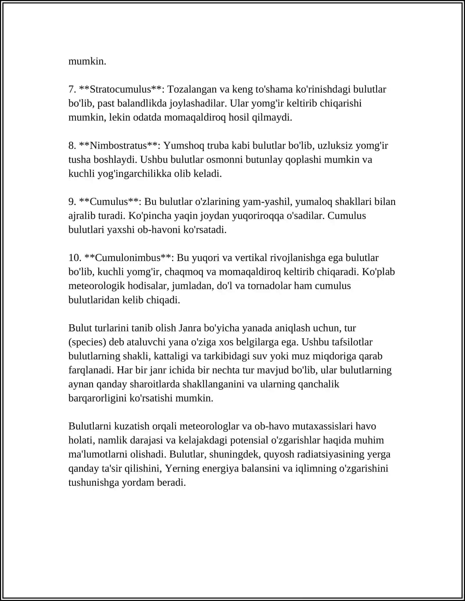 BULUTLAR ATLASI BILAN ISHLASH 4