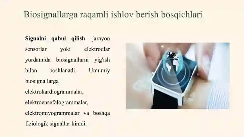 BIOSIGNALLARGA RAQAMLI ISHLOV BERISH 4