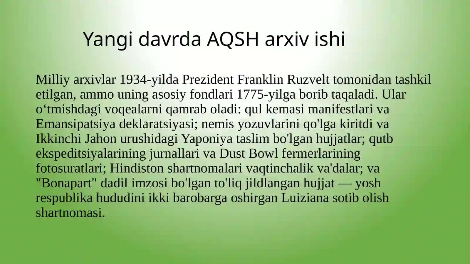 JAHON ARXIVLARI TARIXI 4