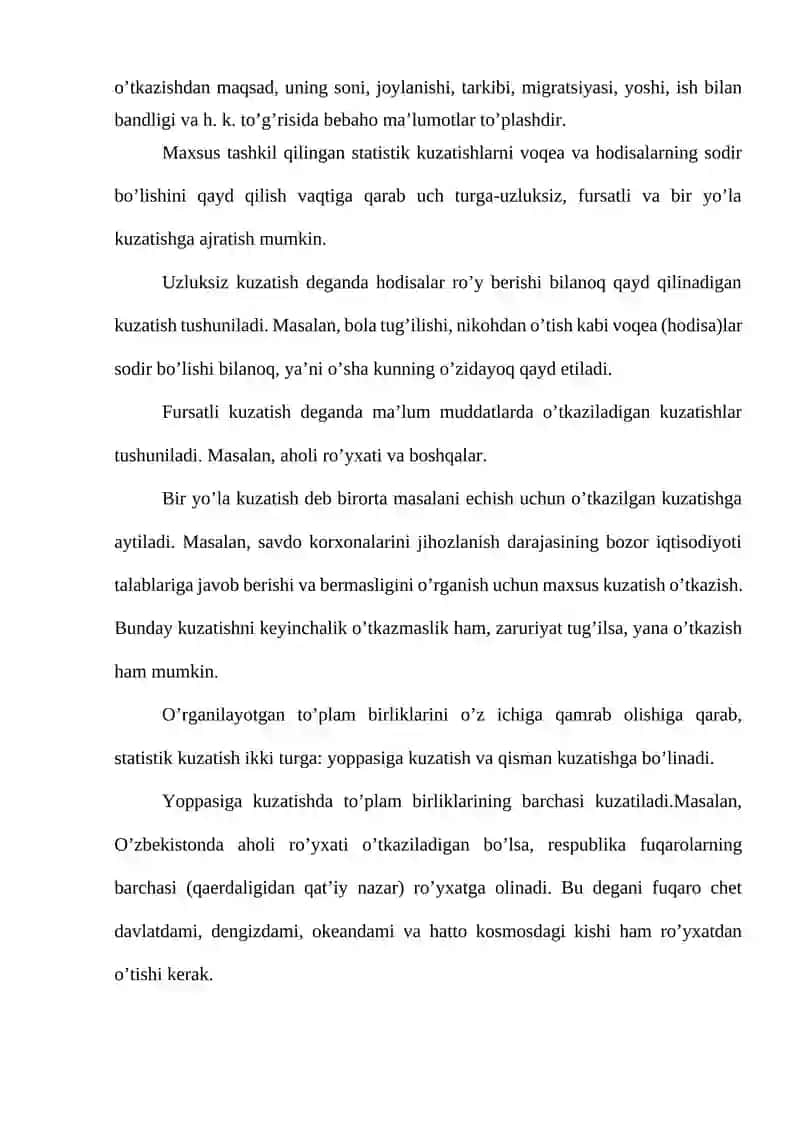 STATISTIK KUZATISH USLUBIYATI 4