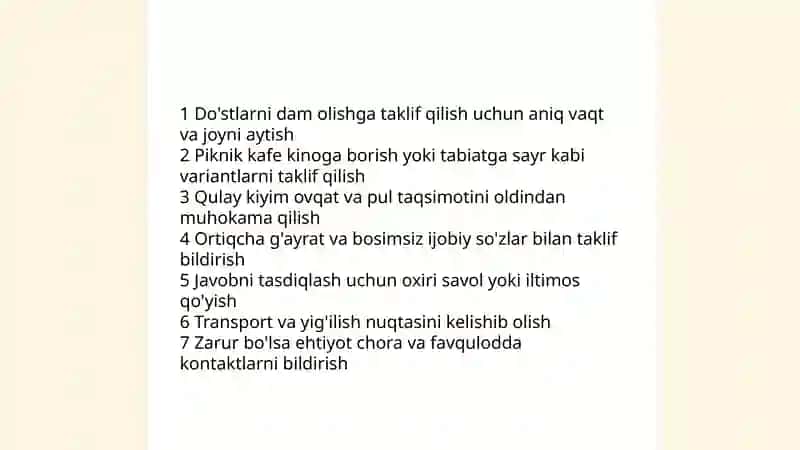 Mening mukammal dam olish kunim 4