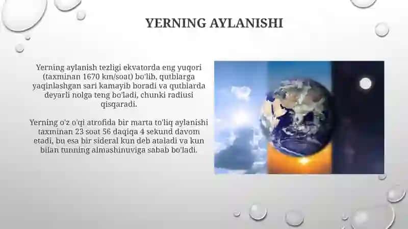 Yer va Quyoshning o'zaro munosabati 4