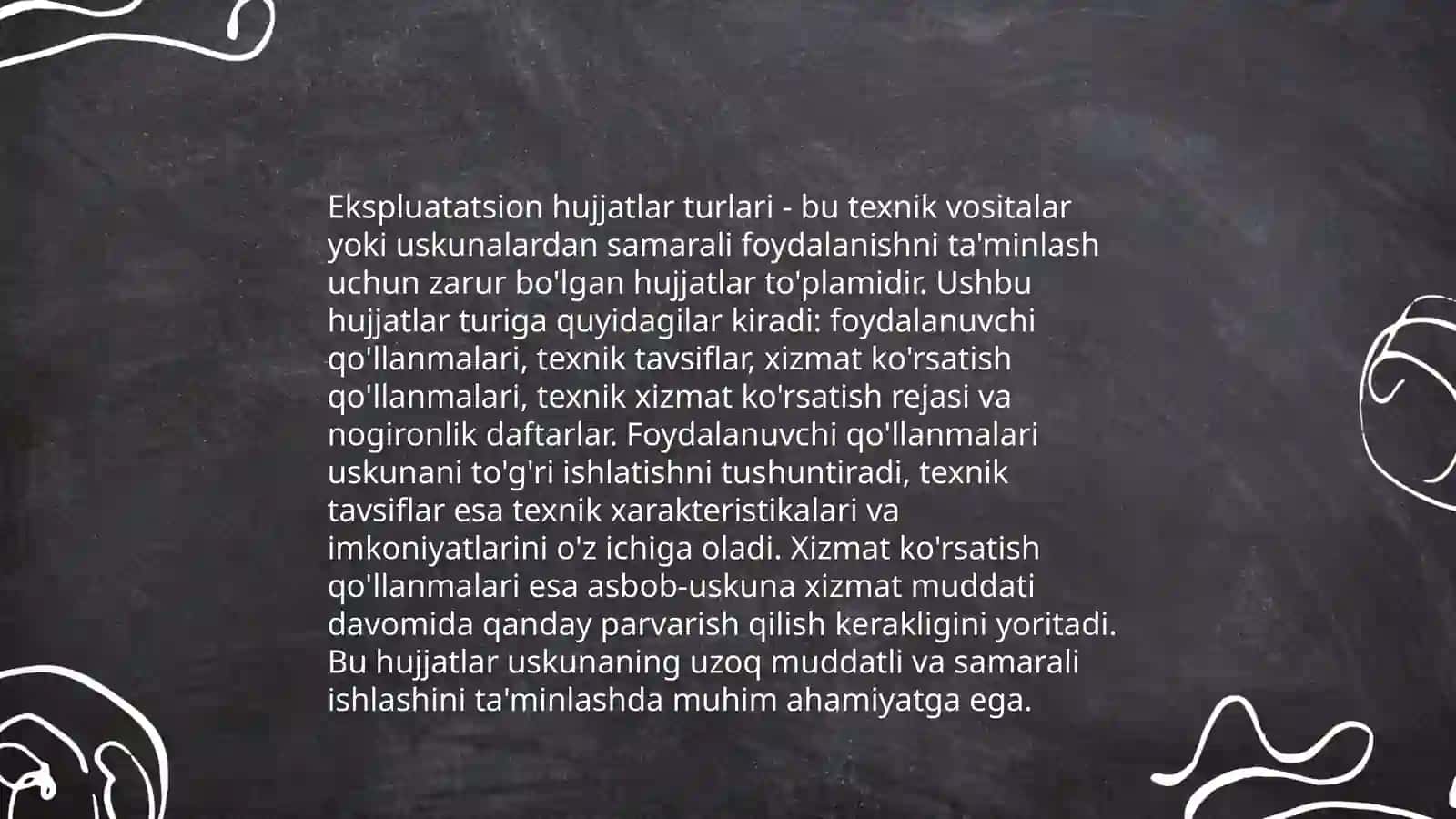 Ekspluatasion hujjatlar va ularning turlari 4