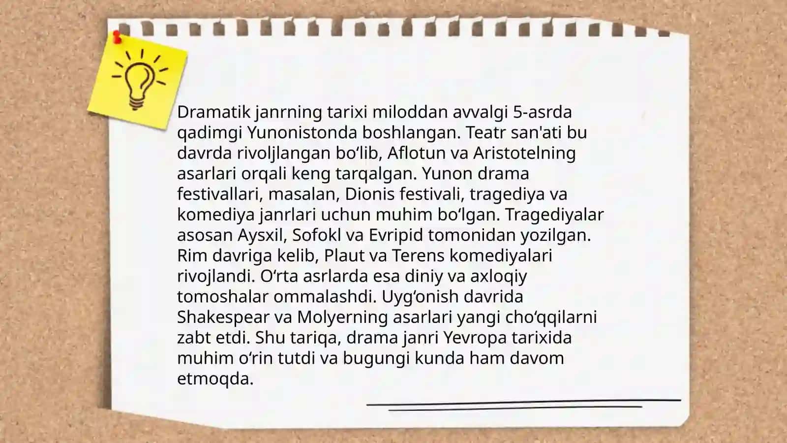Lirik va dramatik tur janrlari 4
