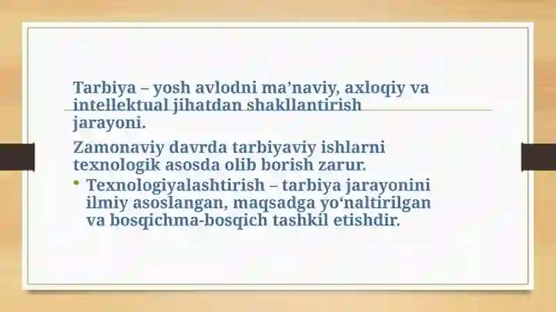 Tarbiya Jarayonini Texnologiyalashtirish 4